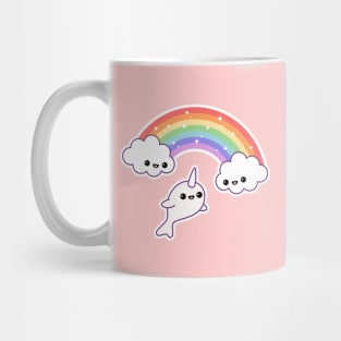 Flying Rainbow Narwhal Mug